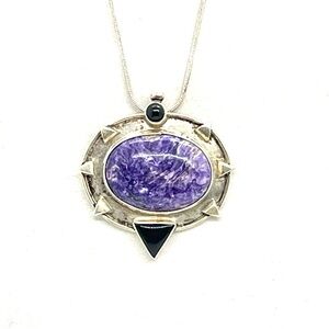 Sterling Elysium Charoite Necklace